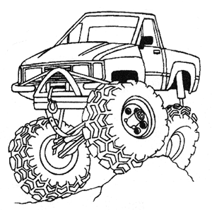300x297 Drawn Truck 4x4 Truck