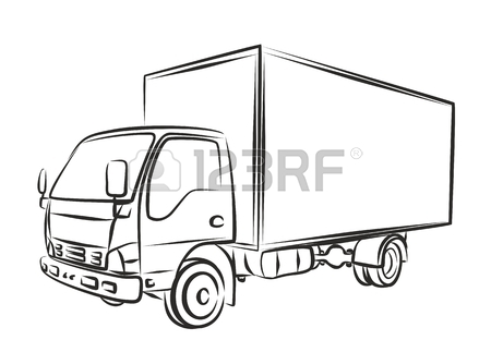 450x312 Sketch Of Heavy Dump Truck. Royalty Free Cliparts, Vectors,
