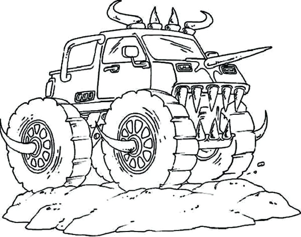 960x756 Coloring Pages Of Monster Trucks Download Coloring Pages Monster