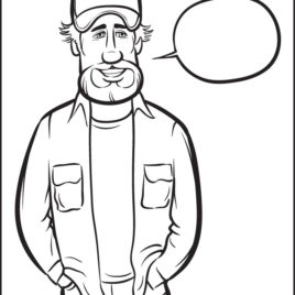 268x268 Truck Driver Coloring Page Retrocoloring Truck Driver Coloring