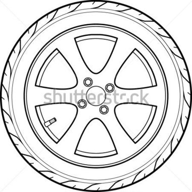 380x380 Tires Clipart Outline