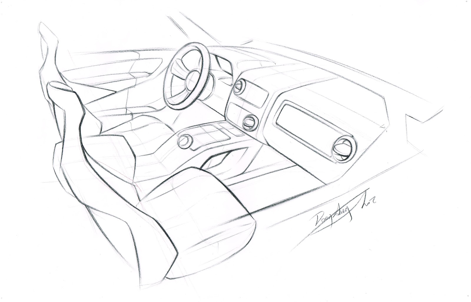 1600x1027 Dongsung Choi Truck (Sports) Interior Sketches