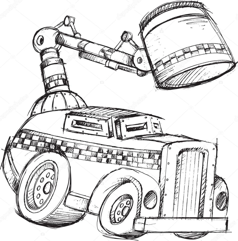 1010x1023 Armored Truck Vector Sketch Illustration Art Stock Vector