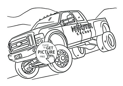 476x333 Monster Jam Coloring Pages For Kids Drawing Monster Jam Truck