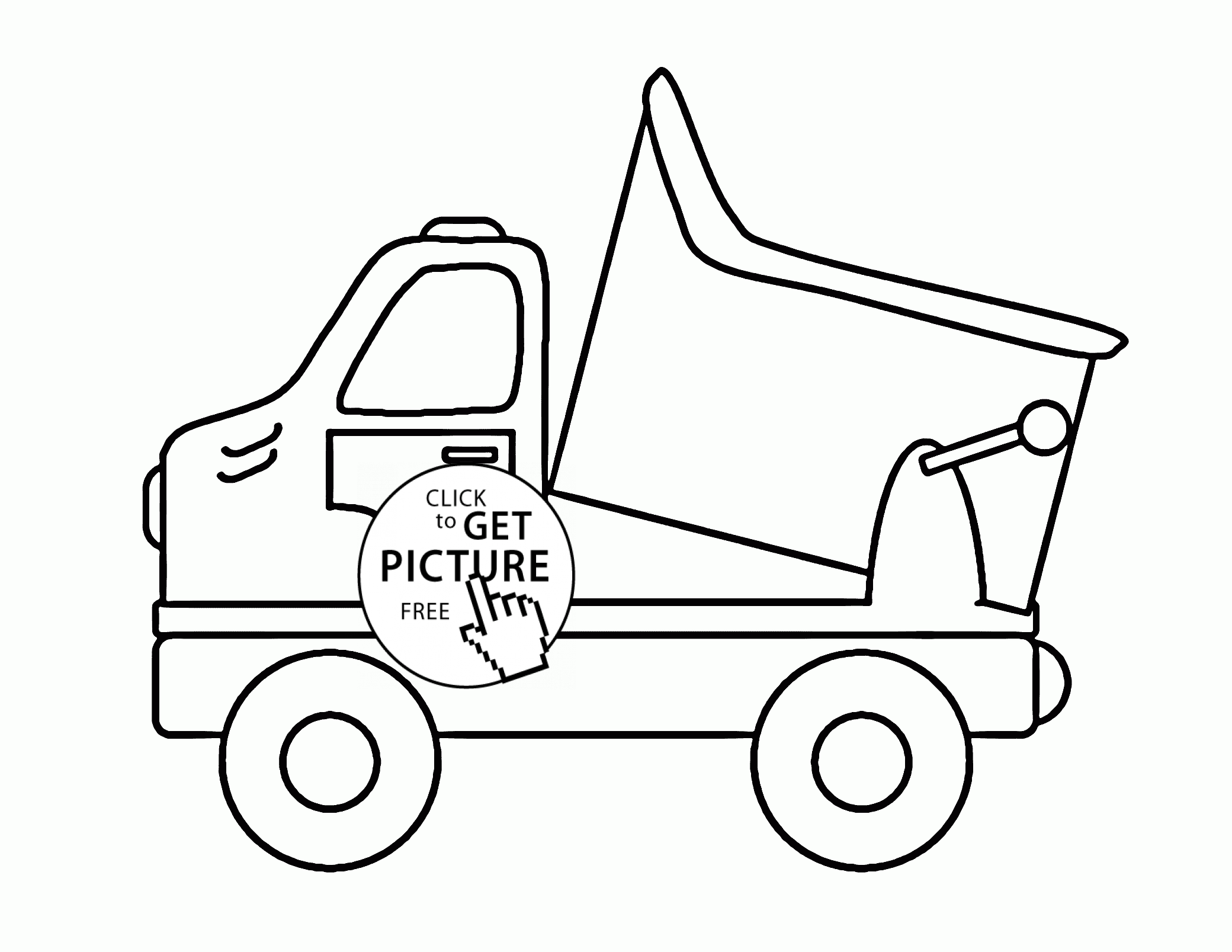 2080x1607 Toy Dump Truck Coloring Page For Kids, Transportation Coloring