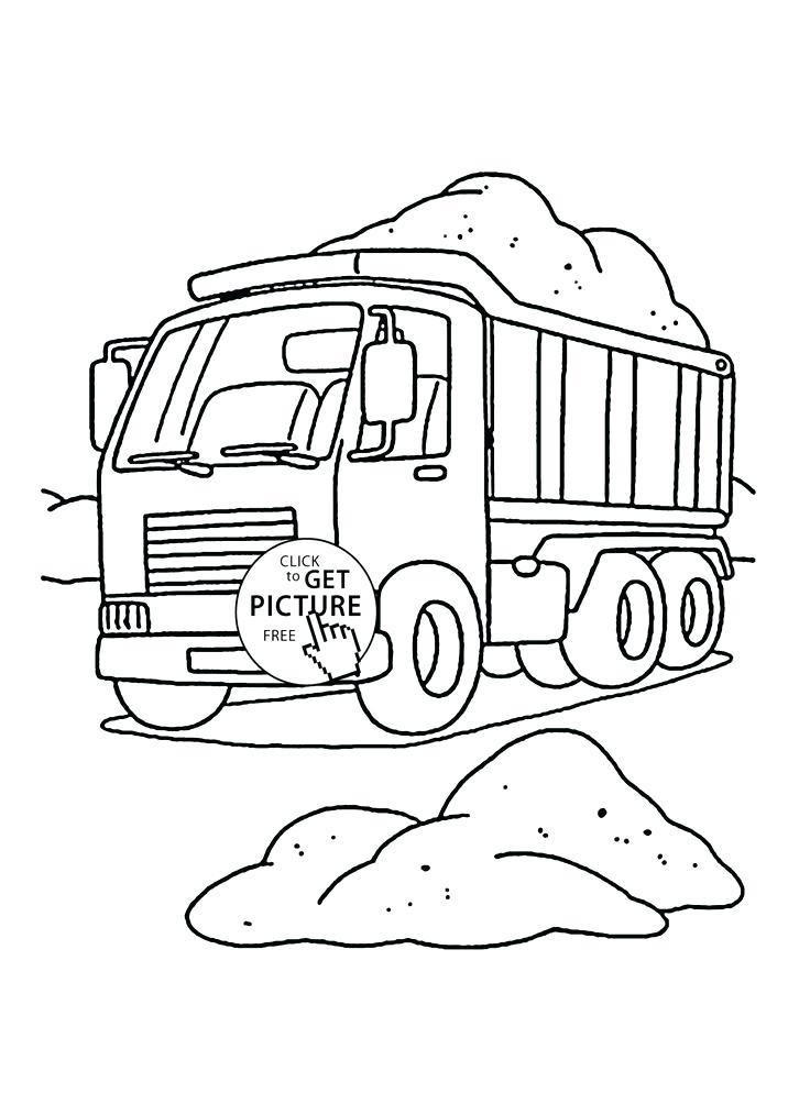 736x994 Dump Truck Coloring Coloring Pages Garbage Truck Free Download