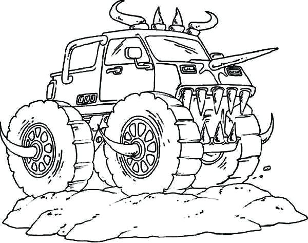 600x473 Monster Trucks Coloring Pages Kids Monster Truck Coloring Pages