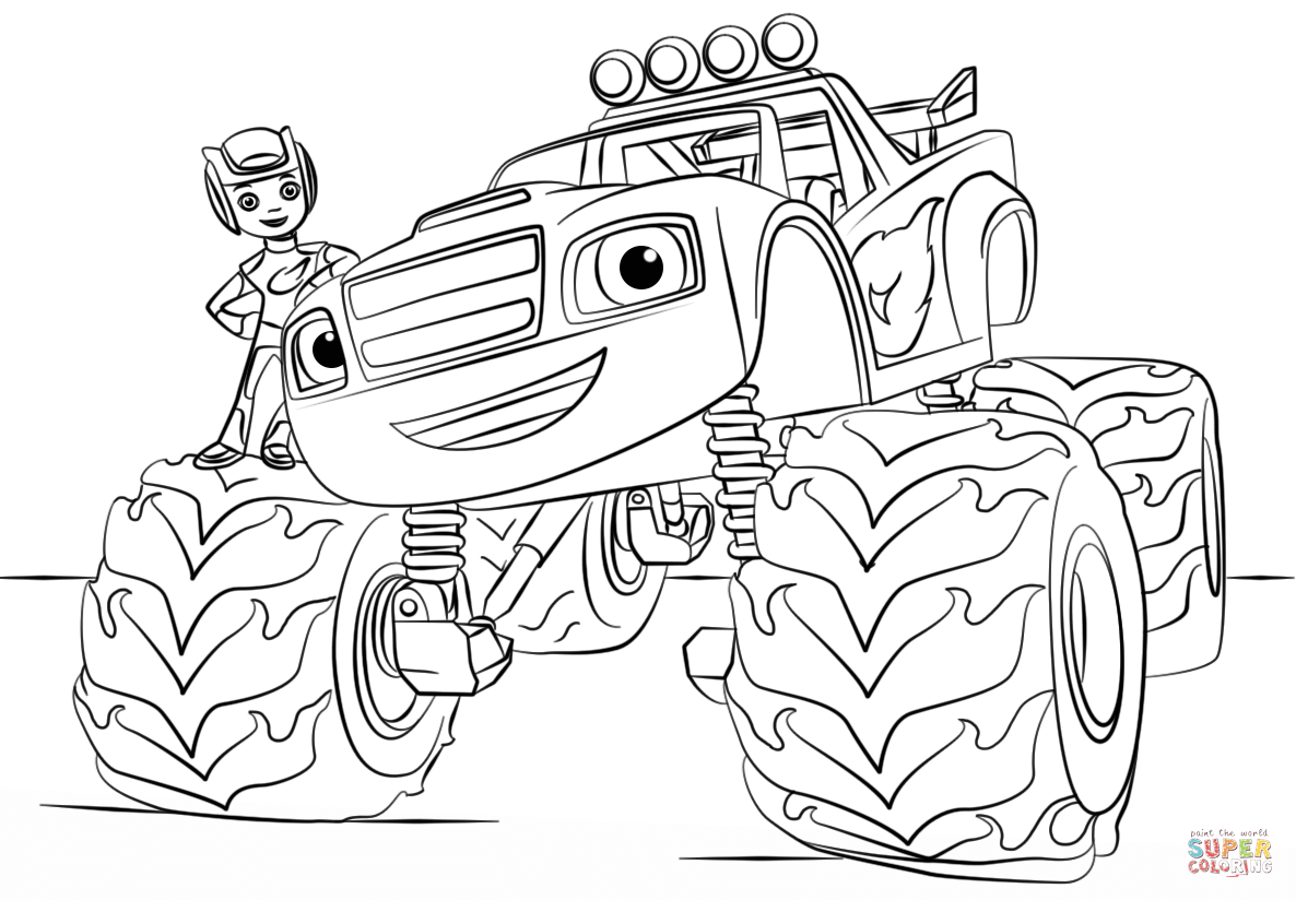 1186x824 Blaze Monster Truck Coloring Page Free Printable Coloring Pages