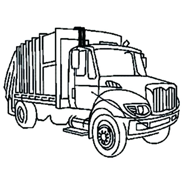 600x600 Coloring Pages Garbage Truck 1table.co