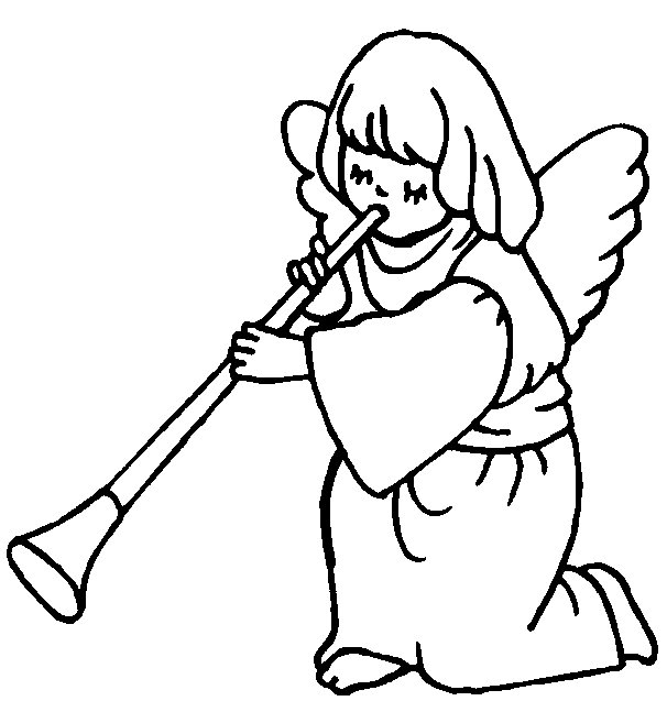 606x637 Christmas Angel Coloring Pages Angel Coloring Page Angel