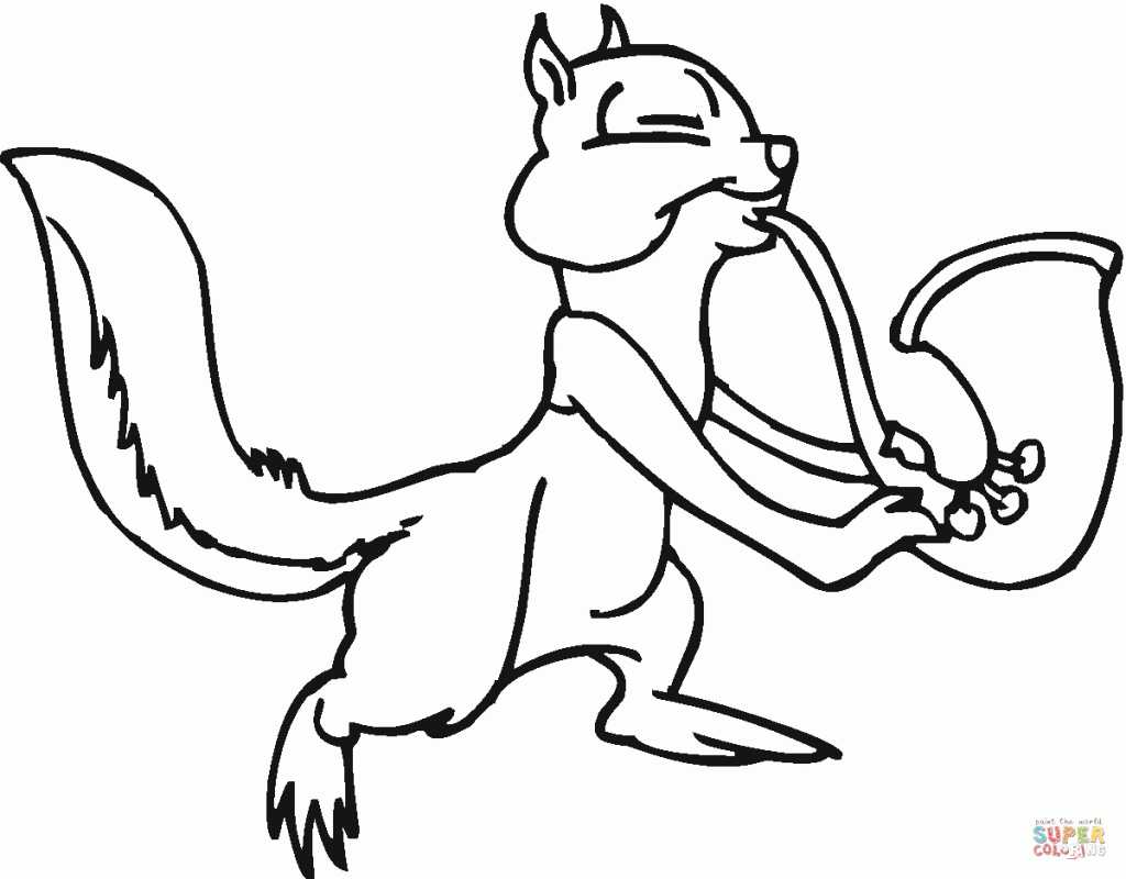 1024x800 Download For Chipmunk Plays Trumpet Coloring Page