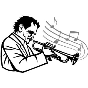 300x300 Man Playing Trumpet Vector
