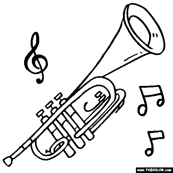 560x560 Trumpet Online Coloring Page Brass Coloring Coloring Pages