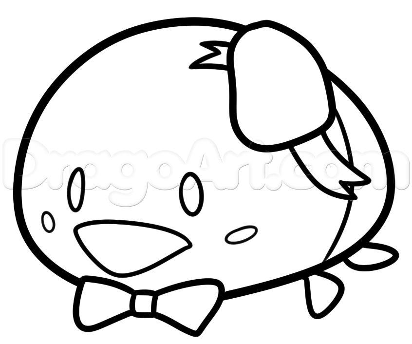 846x706 How To Draw Donald Tsum Step 5 Cutexdisney Tsum Tsums