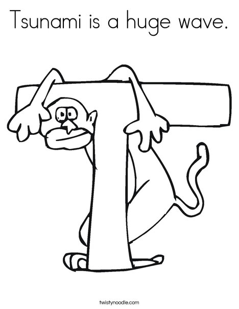 468x605 Tsunami Is A Huge Wave Coloring Page