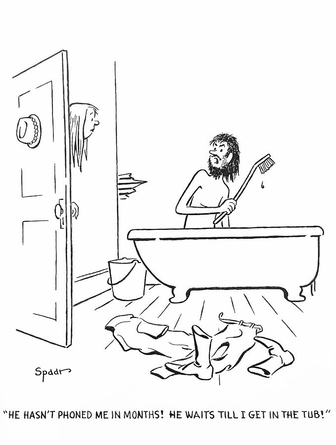 679x900 Bath Tub Drawing By William Spaar Jr