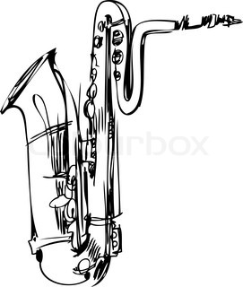 271x320 A Sketch Of The Copper Tube Musical Instrument Stock Vector