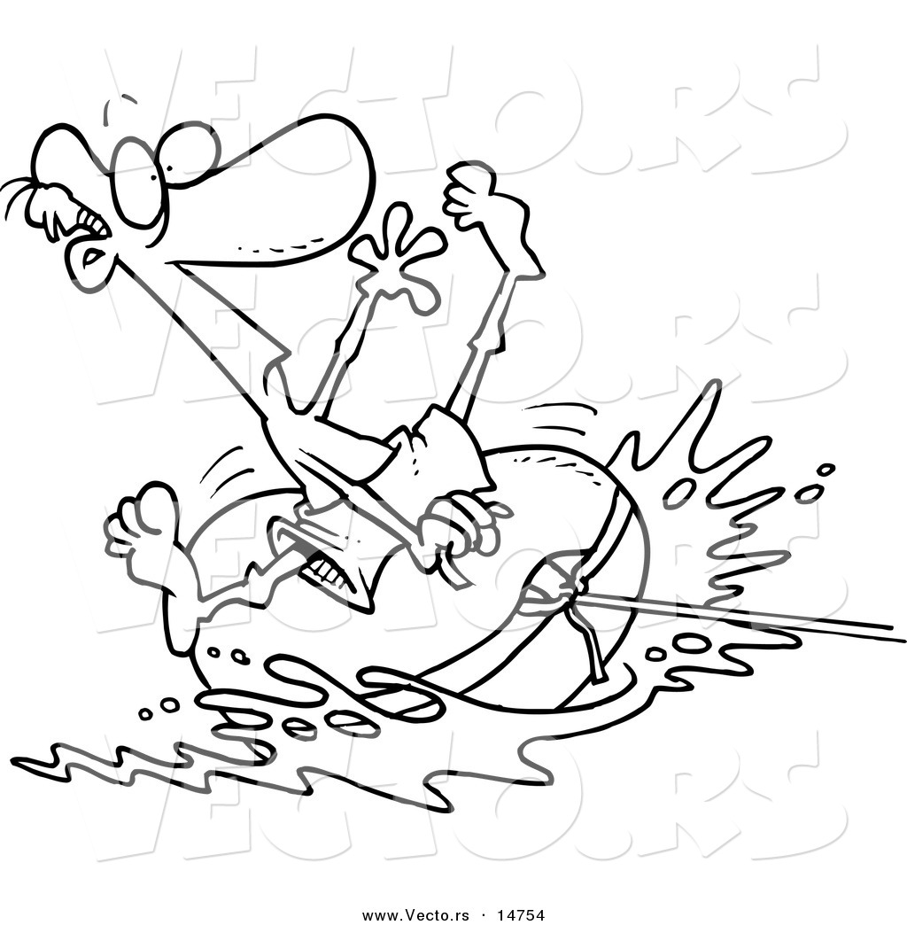 1024x1044 Vector Of A Cartoon Man Riding On A Tube