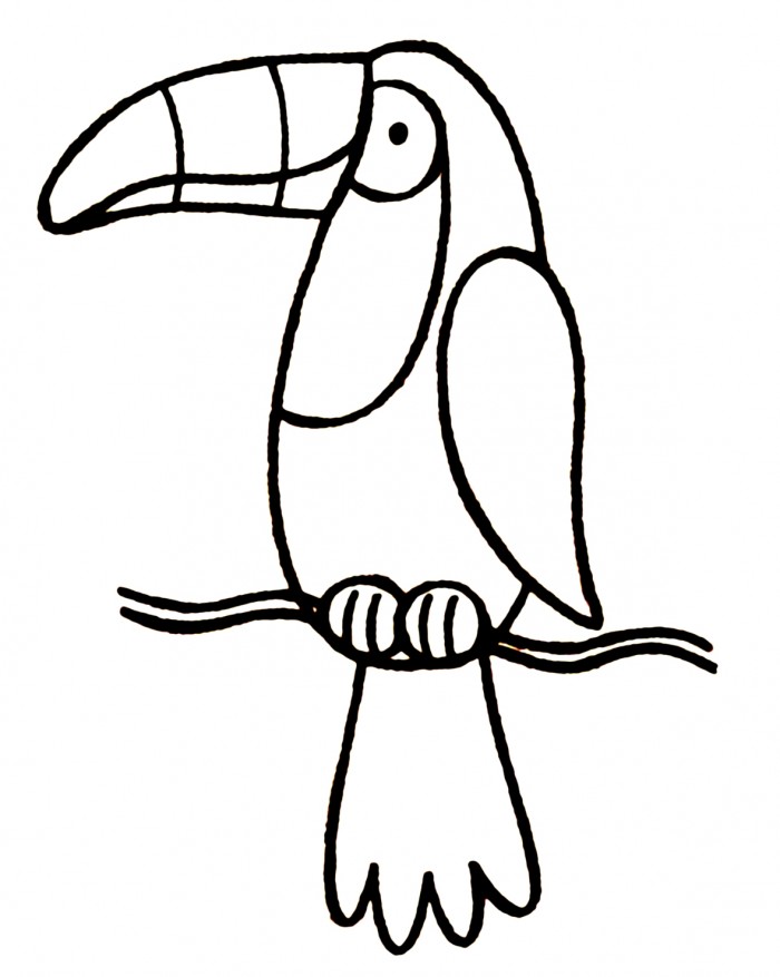 700x877 Toucan Drawing Coloring Colorful Toucan