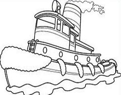 249x197 Tug Boat Black Clipart