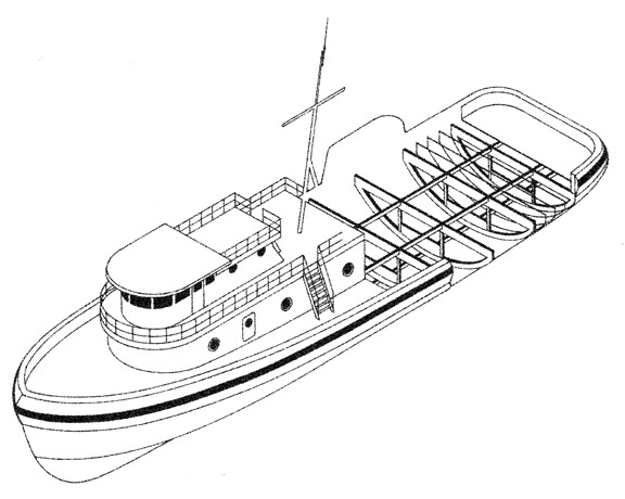 576x460 Tugboat Isometric Cutaway Randal Birkey Illustration