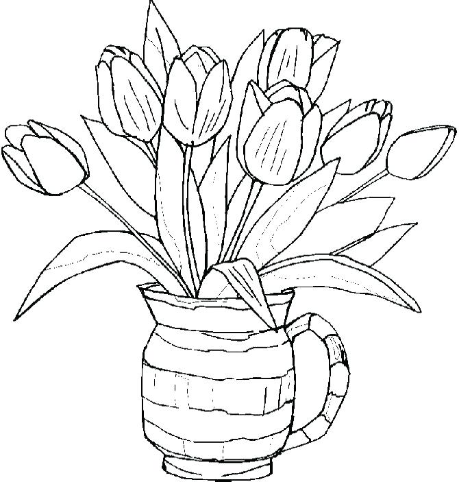 670x703 This Is Tulip Coloring Pages Pictures Tulips Coloring Pages Group