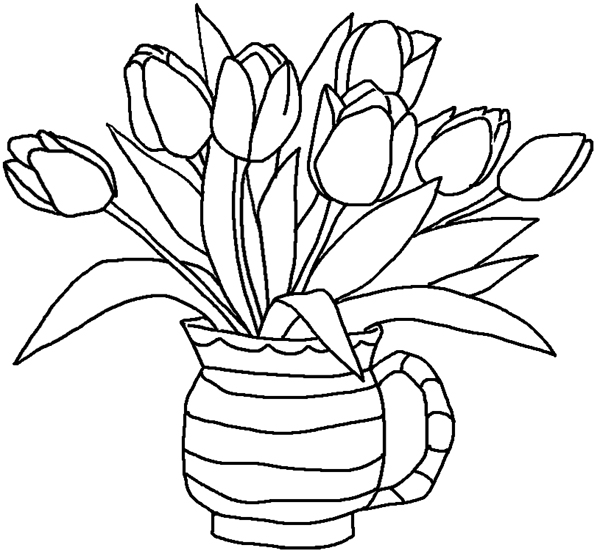 600x550 Tulip Coloring Pages Free Printable Coloring Pages For Kids