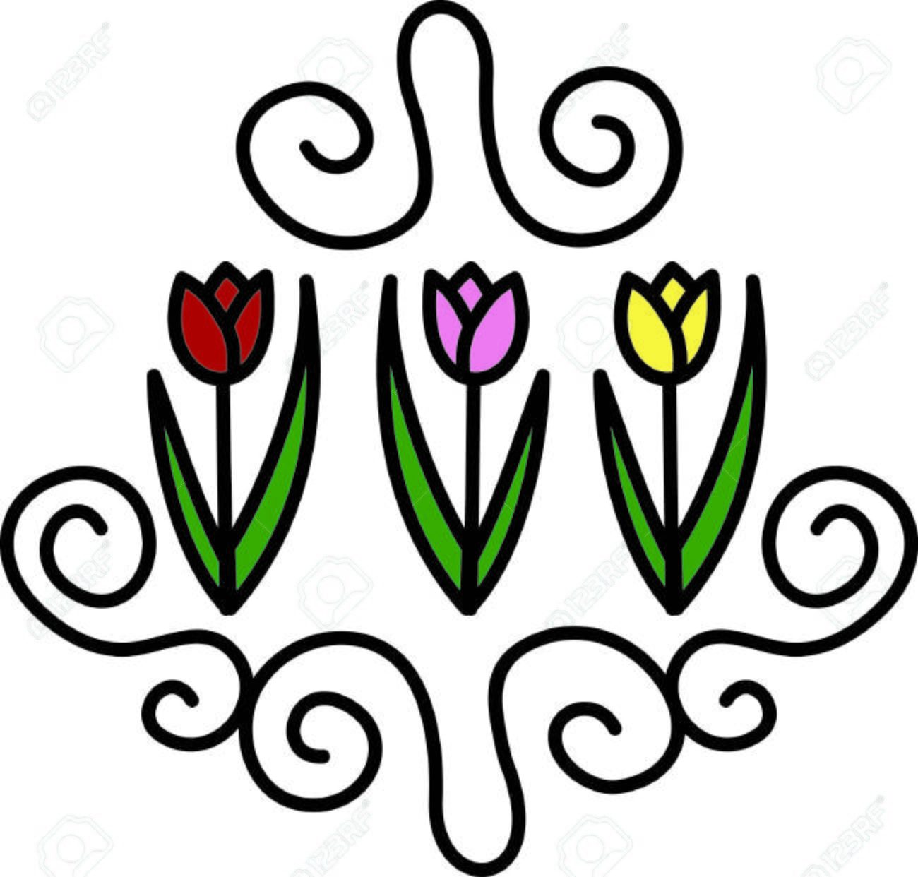 1300x1242 Add A Touch Spring With This Floral Drawing. This Row