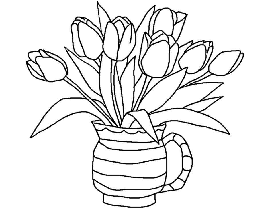 970x728 Coloring Pages Extraordinary Tulip Coloring Pages Tulips Page