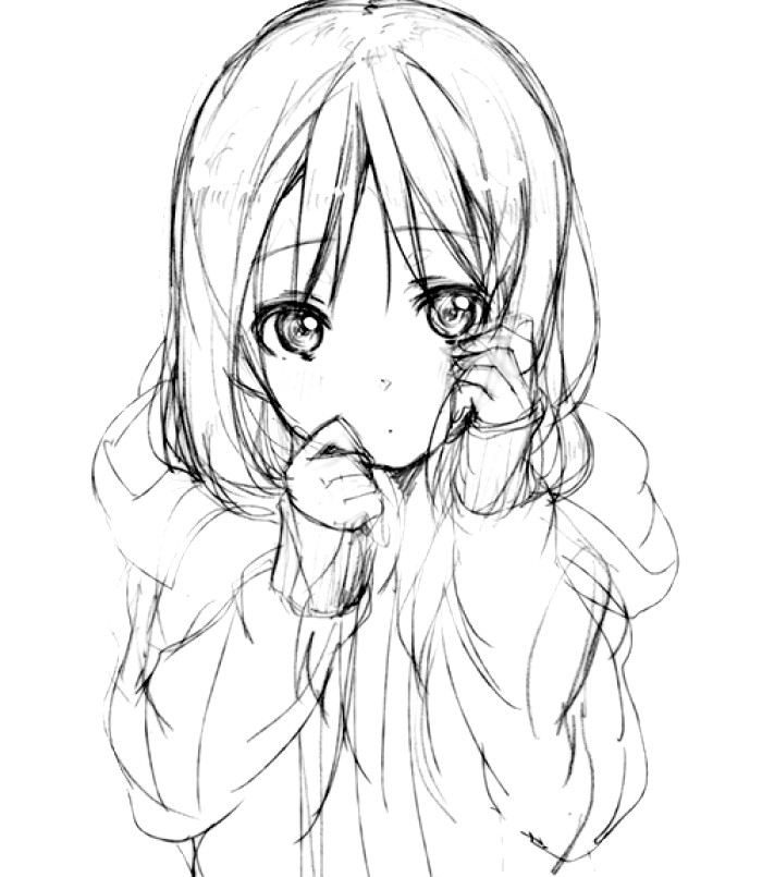 700x805 Anime Girl Drawing Ideas