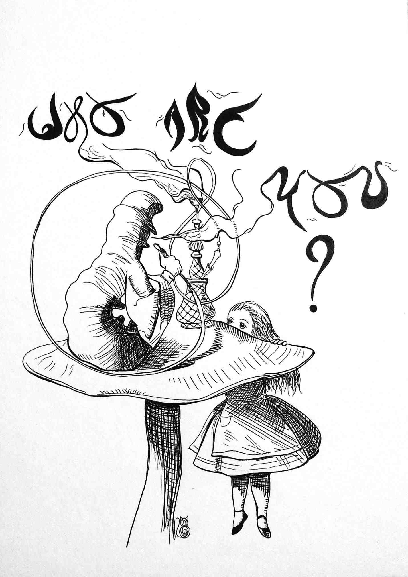 1431x2025 Tumblr Drawings Alice In Wonderland Cat