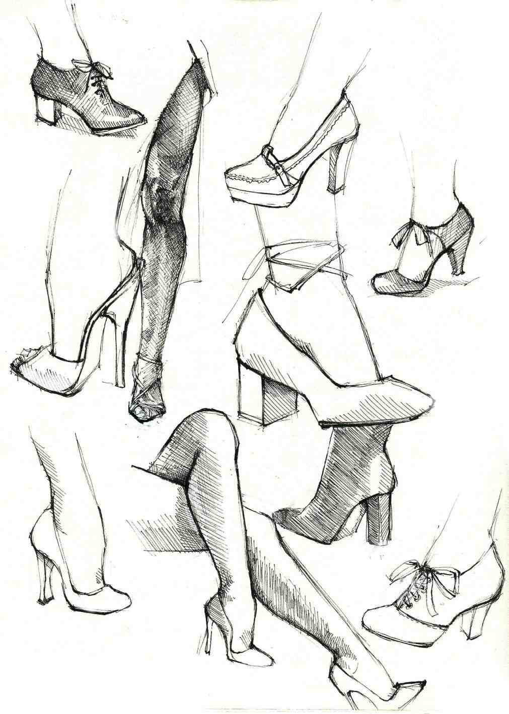 1011x1418 Shoes Tumblr Drawing