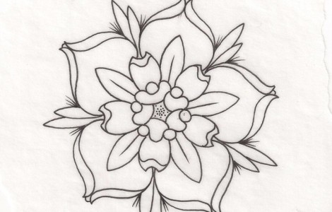 470x300 Flower Outline Tattoo Tumblr Babydaddy