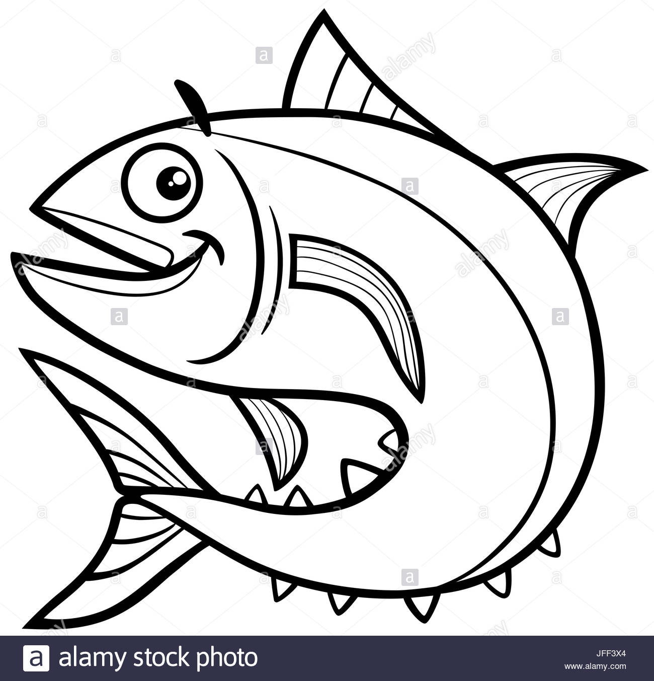 1300x1353 Tuna Fish Coloring Page Stock Photo, Royalty Free Image 147235148