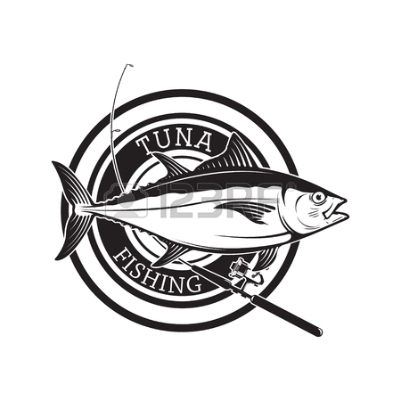 450x450 Tuna Fish Illustration Isolated On White Background. Design Elem