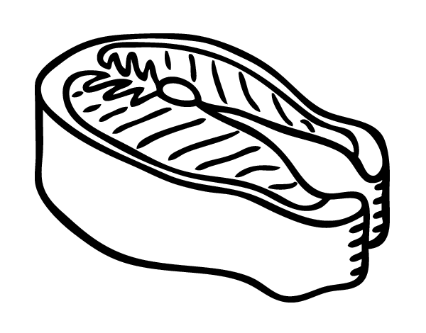 600x470 Tuna Steak Coloring Page