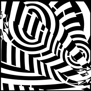300x300 Double Tunnel Vision Maze Drawing By Yonatan Frimer Maze Artist