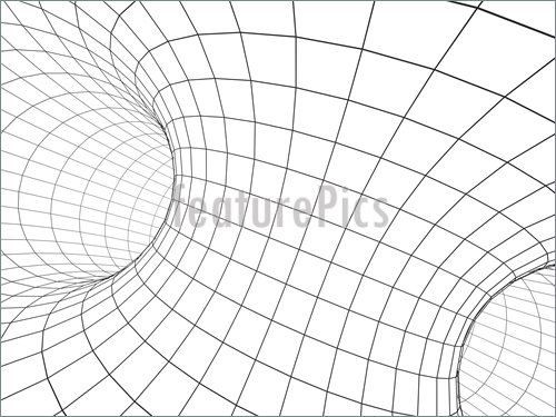 500x375 Image Of Abstract 3d Tunnel From A Grid