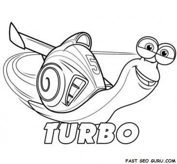365x338 Printable Disney Turbo Coloring Page