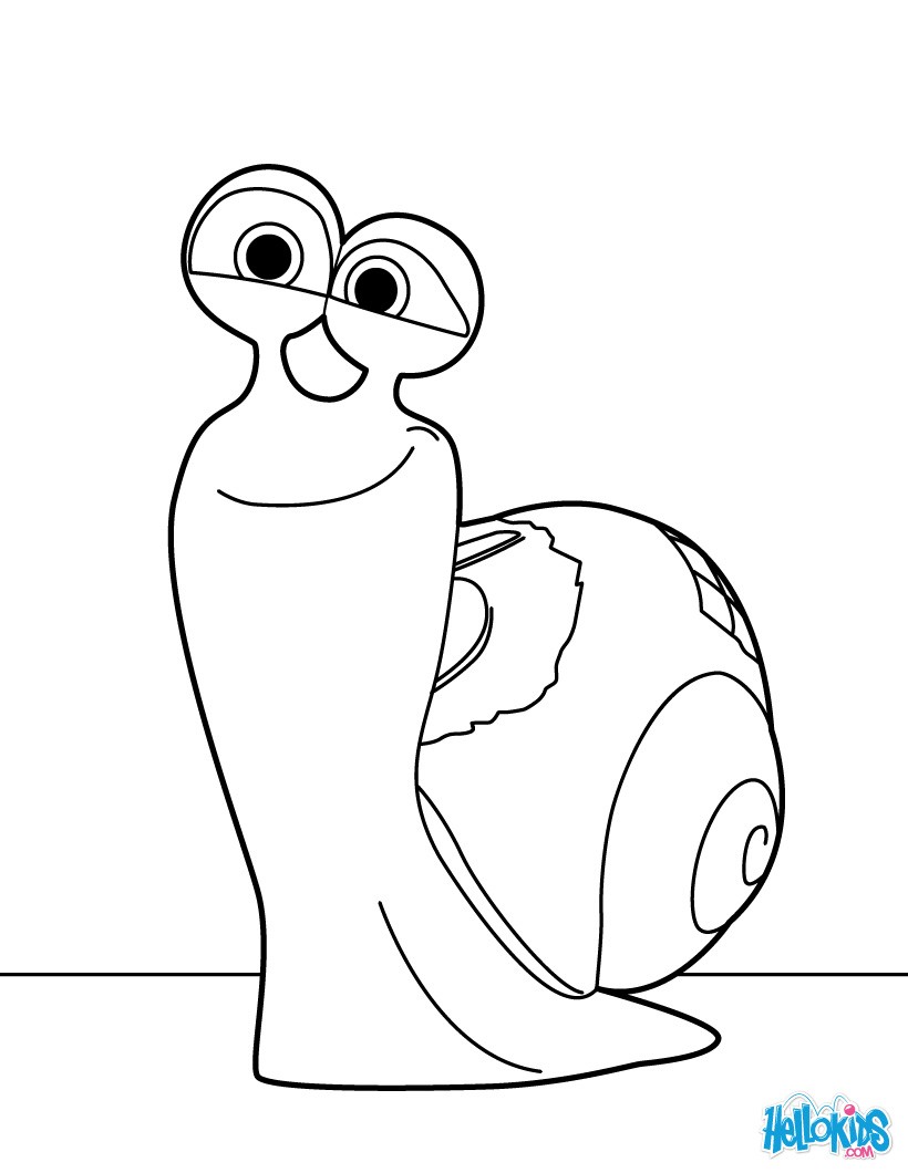 820x1060 Turbo The Snail Coloring Pages