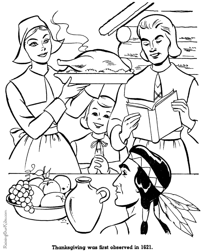 670x820 First Thanksgiving Dinner Clipart