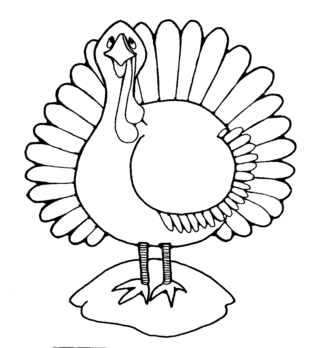 1112x1217 Black And White Clipart Of A Turkey