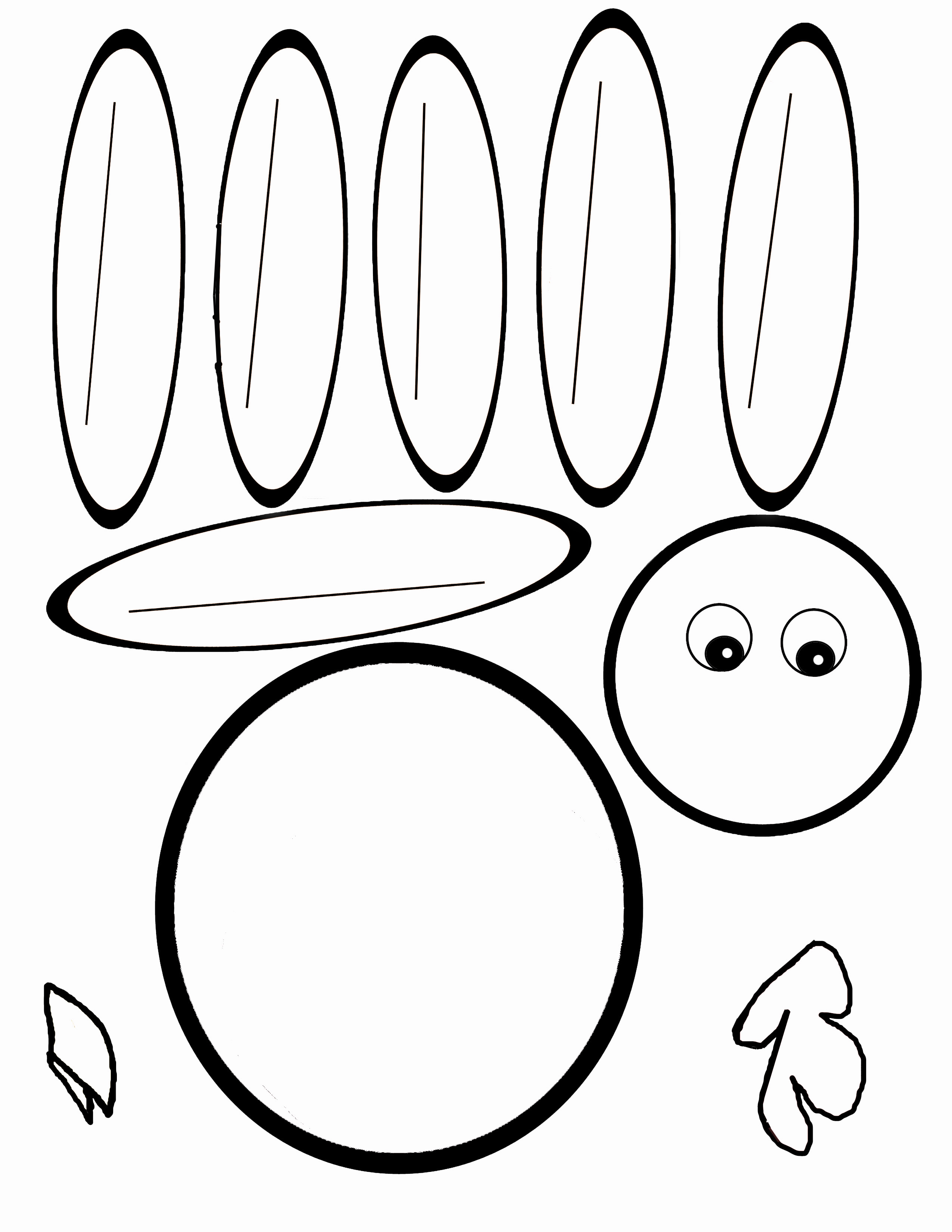 2550x3300 Hand Turkey Drawing Templates Happy Easter Amp Thanksgiving 2018