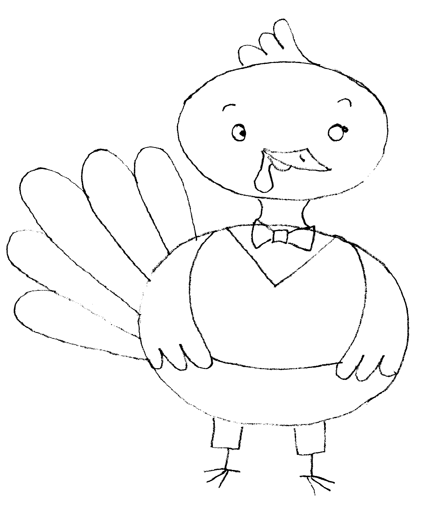 1500x1800 How To Draw A Turkey