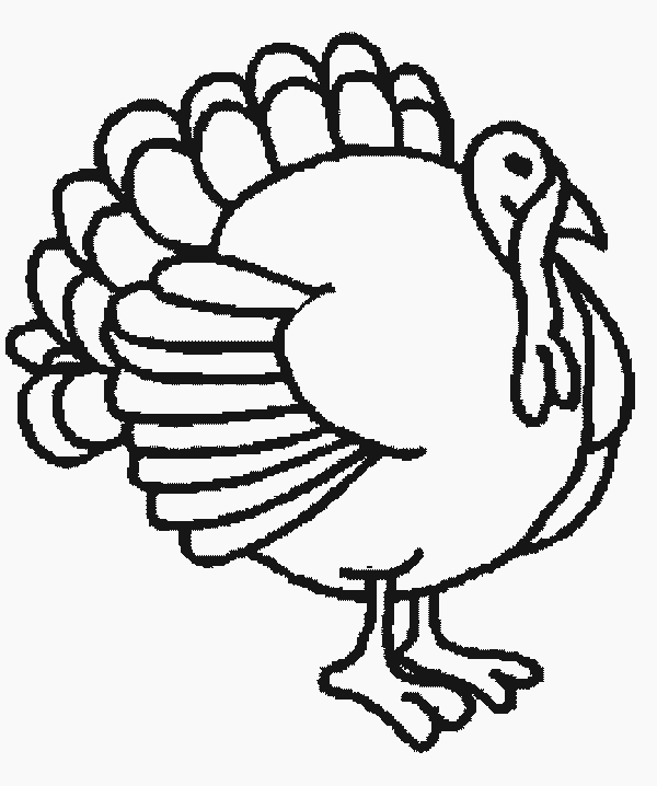 600x718 Turkey Coloring Page