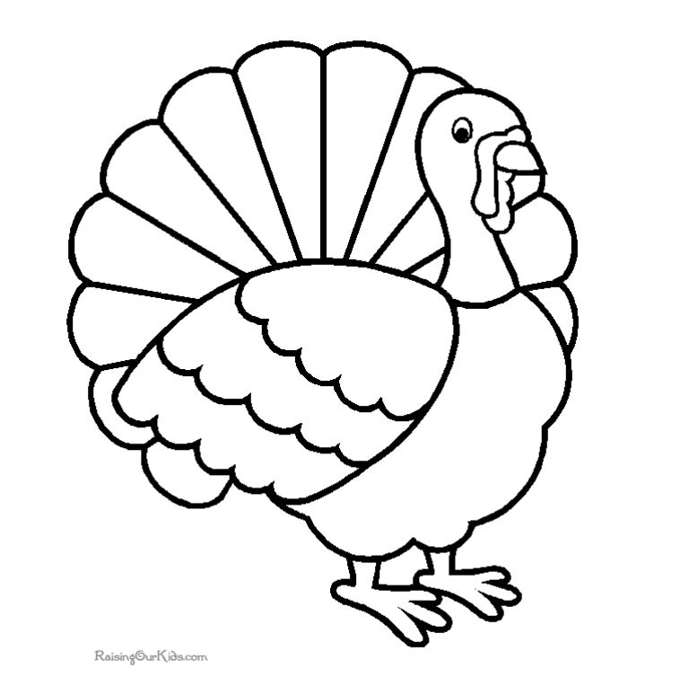 768x764 Turkey Coloring Pictures Turkey Coloring Pictures To Print