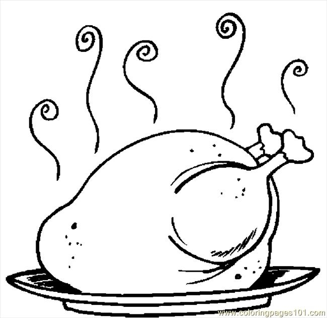 650x631 Cooked Turkey Drawing Free Download