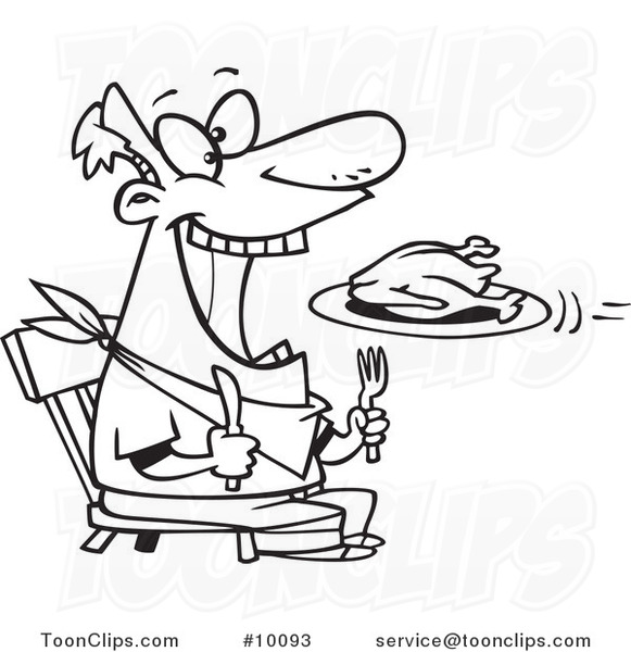 581x600 Cartoon Blacknd White Line Drawing Of Turkey Flying Into