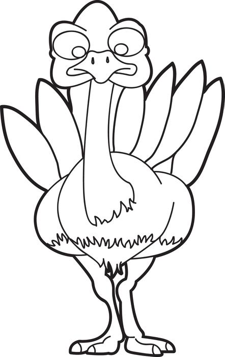 442x700 Free Printable Turkey Coloring Page For Kids