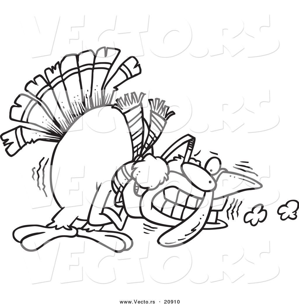 1024x1044 Vector Of A Cartoon Shivering Cold Turkey
